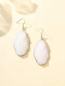 1 Pair Artificial Opal Imitation Vintage Crystal Earrings