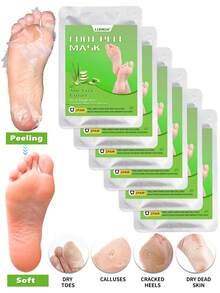 Foot Peeling Mask (6 Pack) Exfoliant For Peeling Off Calluses, Natural Exfoliator For Dry Dead Skin, Callus, Repair Rough Heels Soft Smooth Touch