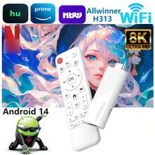 TUOGTCI Mini TV Box, Allwinner H313 TX1 Android 10 Smart TV Box - Reproductor multimedia 4K Ultra HD con CPU H313 de cuatro núcleos, Wi-Fi 2.4G y Ethernet, control parental, control remoto y fuente de alimentación, diseño compacto para mini TV, Smart TV doméstico, dispositivo de transmisión de video, componentes de alta calidad