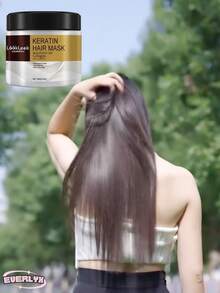 EverlyX Mascarilla Capilar Keratin Hair Mask 100g -Reestructura el folículo capilar y fortalece el cuero cabelludo - Solución contra la caída capilar -  Con queratina, colágeno y esencia de maca - Repara, nutre e hidrata el cabello seco o dañado, aportando suavidad y brillo - Tratamiento intensivo para uso frecuente - Disponible 1 ud - Pack ahorro 2 ud - Pack ahorro 3 ud - Envíos en 24h desde España