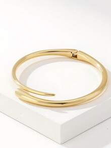 1 件抛光金属颈链，女士珠宝 - 金色 - 查看 8