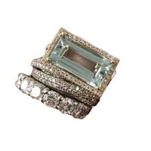 3-Piece Set Of Women's Personalized Creative Fashion Fresh Rings, Suitable For Engagement And Party Wear. - Bạc - Xem 5