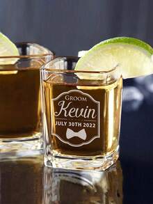 Personalized Wine Glasses, Customized Shot Glasses, Personalized Laser Engraved Glass Square Shot Glass, Customized 18th/21st Birthday Shot Glasses, Birthday Parties, Suitable For Bars, Clubs, Restaurants, Customized Personalized Brand Logos, Liquor And Summer And Winter Drinks Suitable For Bridesmaid, Bachelorette Party, Chic Design - Multicolor - View 10