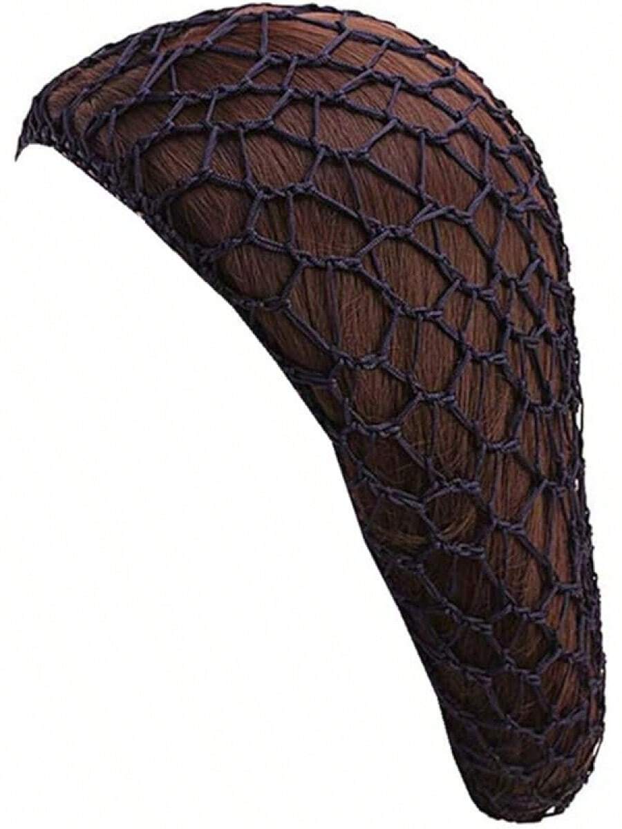Women Soft Rayon Snood Hat Hair Net Crocheted Hair Net Mix Colorshalloween - FW-12-海軍 - 查看 1