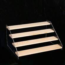 Holz Gewürzregal Organizer, Holz Schreibtisch Aufbewahrungsregal für mehrere Flaschen, Küchen Gewürzständer, Schmuck/Kosmetik/Figuren Ausstellungsregal