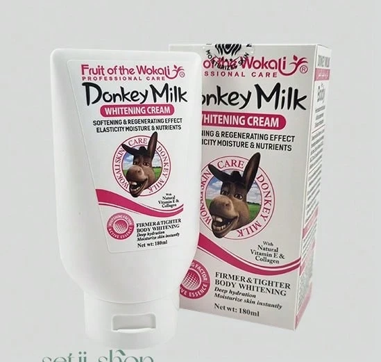 Lattafa Fuit Of Wokali Donkey Milk Whitening Body Cream For Armpits, Knees, And Groin 180ml, Softening And Regenerating Body Lotion, Deep Hydration, Natural Lightening And Radiance. Delivery Within 24/48 Hours. NEW - 粉紅驢奶 - 查看 1