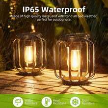 1 sztuka wodoodpornej, ogrodowej latarni solarnej, metalowa, wisząca lampa solarna z haczykiem. To jasna i ciepła lampa solarna, a zarazem klasyczna lampa solarna, idealna do dekoracji podwórek, ogrodów, tarasów i werand.