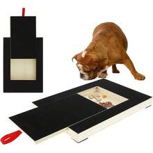 Fxvhojq Dog Scratch Pad Nails, Sandpaper Nail File Board With Built-In Snack Box, Grinding Square Scratching Scratchboard, Puppy Clippers Small And Medium Dogs - d - 查看 2