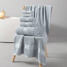 1pc Bath Towel/Hand Towel/Face Towel & 3pcs Set (Bath Towel + Hand Towel + Face Towel), Satin Thickened Absorbent Non-Shedding Bathroom Towels, Soft & Skin-Friendly For Face & Body Shower Towels For Beauty Salon, Hotel Sports,Home Essentials, Towel, Skin Care Bath Towel Sheet