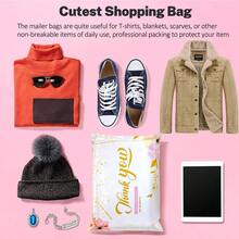 40pcs Poly Mailers, Transport Mailing Bags,Fashionable Floral/Leopard/Marble/Bow Prints 14.5x19in,Simple Multi-Purpose Packing Bag Great ForClothing,Business Product & Gift Mailing,School, Office Back To School Etc - 14,5*19in - Xem 6