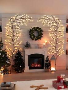 1pc 72/96/144 LED Vine Lights, USB Power Supply Indoor Wall Decoration Artificial Vine Wall Lamp, Flexible Vine Lamp 8 Modes Of Indoor Atmosphere Decoration, Led Tree Branch Lights For Wall, Indoor Led Landscape Wall Decor, Suitable For Bedrooms - Branch Lights - View 8