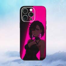 Funda de teléfono M-Momo Ayase D-Dandadan compatible con  16e, 16, 15, 14, 13, 12, 11, Pro, X, XS, Max, XR, Plus, Mini, funda negra suave, compatible con funda de  17, funda de  17 Pro, funda de  17 Pro Max - z7 - Ver 10