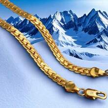 1 pieza Collar de cadena cubana de 6 mm chapado en oro de 18 quilates sobre plata de ley 925, de 16/18/20/22/24/26/30 pulgadas, adecuado para hombres y mujeres, joyería de moda para boda, compromiso, regalo del Día de San Valentín, uso elegante diario