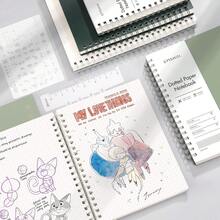 EMSHOI - Cuaderno en espiral B5 con puntos, 300 páginas, papel grueso de g/², 19 x 25.8, cuaderno con tapa blanda impermeable para escribir y tareas escolares, verde claro - Azul claro - Ver 6