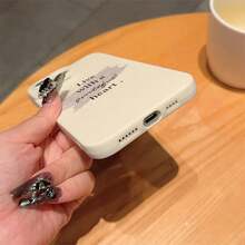 Funda de teléfono de moda Una funda protectora hecha de TPU que ofrece cobertura completa y protección precisa, diseñada para varios modelos del  de Apple de 6 a 16 Pro Max, con un eslogan minimalista. Diseño para Chicas y Mujeres, TPU Suave, Resistente a Impactos, Más Protector, Femenino - 1 pieza - Ver 4