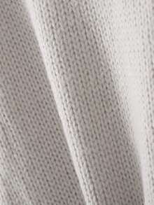 Plus Size Women Long Sleeve Pullover Sweater With Single Side Pocket, Suitable For Autumn/Winter - Grey - View 5