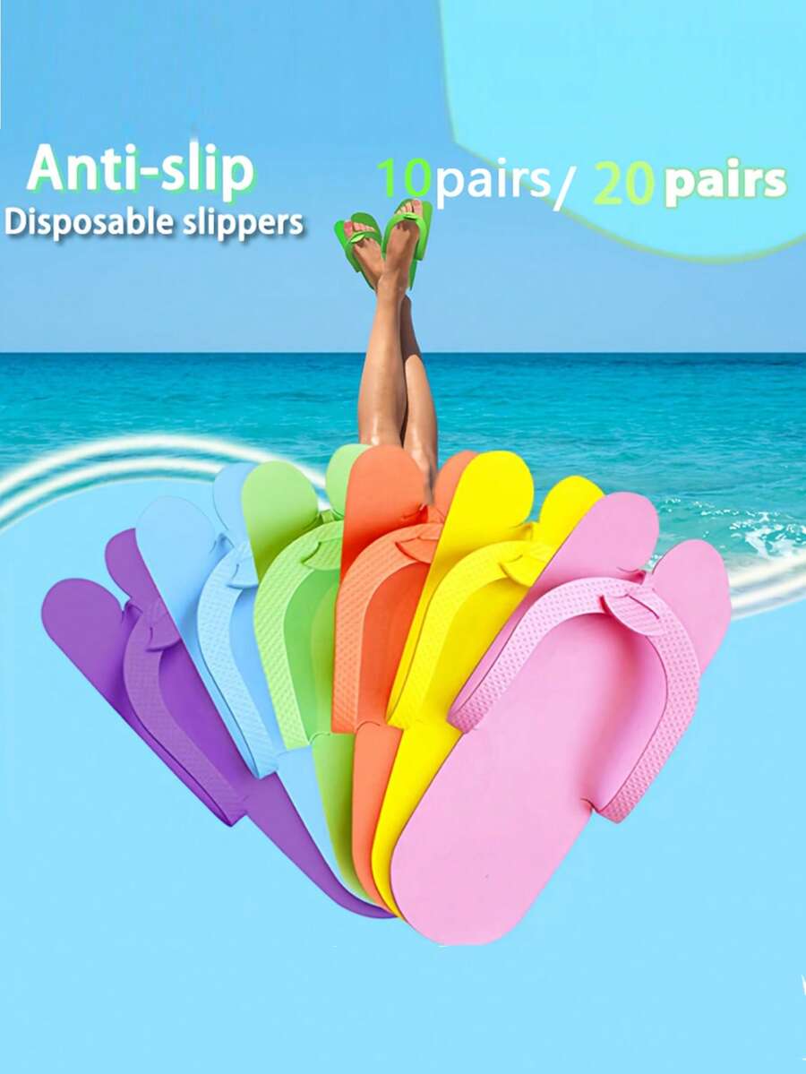 40 piezas de Chanclas de espuma desechables - Chanclas universales sin aroma para el cuidado de los pies, salón de uñas, spa, ducha y uso en la playa