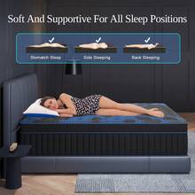 Duchess Luxury  12/14 Inch Twin Full Queen King Size Mattress In A Box Pocket Spring Gel Memory Foam,Medium Firm  Motion Isolation&Edge Support - 14英吋 - 查看 6