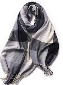 2025 New Autumn/Winter Cashmere Scarf For Women, Plaid Shawl Wrap, Versatile British Style, Thick & Warm, Birthday Gift