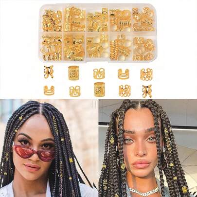 50pcs Gold Braiding Mixed Set, 50 Elegant Millennium Ladies & Girls Hair Rings/Accessories,Fall,Hair Accessories,Hair Accessories For Women,Travel,Hair Accessories,Accessories Women,Hair Accessory,Hair Accessories Women,Hair Tools,Hair Stuff,Stuff,Beauty Accessories,Gifts,Travel,Gifts For Women,Hair Stuff,Stocking Stuffers