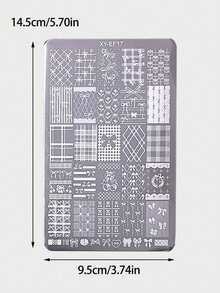 1 Peça Placa de Carimbo de Arte de Unhas, Edição Limitada de Novo Estilo INS, Designs Incluem Ponta Francesa, Borboleta, Laço, Coração, Renda, Floral, Arco-íris, Estrela, Amor, Fogo de Artifício, Margarida, Água-viva, Concha, Estrela do Mar, Alga, Golfinho, Cauda de Peixe, Gancho de Pirata