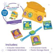 Pulsera Sensorial hand2mind Worry Stone Pals​Piedras de Preocupación para la Ansiedad, Juguetes Antiestrés, Piedra de Palma, Suministros para Calmar, Juguetes para Aliviar el Estrés, Pulseras de Humor para Niños, Actividades de Terapia de Juego - 1 - Ver 7