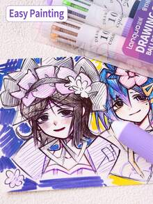 1pc Multicolor Retractable Ballpoint Pen, 10/28/58 Color Options, Colorful Pens For Art, Painting, Journaling, Drawing, School Supplies