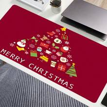 1 pièce Tapis de souris avec motif Joyeux Noël, tapis de souris d'ordinateur de bureau long, tapis de souris carré pour ordinateur portable, tapis de souris de jeu