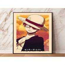 1 tấm áp phích in trên vải canvas HD One Piece Luffy làm quà tặng tuyệt vời nhất Zoro Hình ảnh anime cổ điển treo tường trang trí nhà theo phong cách retro, không có khung. - Nhiều màu - Xem 13