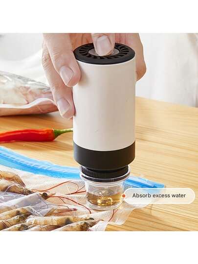 Bomba eléctrica inalámbrica multiusos + Deshumidificador (Bolsas de vacío no incluidas) - Sellador de vacío portátil para almacenamiento de alimentos | Conservador de alimentos para el hogar | Contenedor al vacío | Vacío y deshumidificación rápidos | Inflado de globos | Carga USB | Adecuado para Halloween, Navidad, reuniones al aire libre, embalaje de viaje, regalos festivos