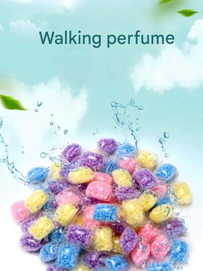 100pcs/Set Assorted Floral Scented Laundry Beads, Washing Machine Fragrance Beads, Long-Lasting Laundry Fragrance Beads, Laundry Care Cleaning Supplies, Cleaning Tools