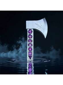 Axe-Shaped ABS Resin D20 Dice Set, 7pcs D&D Polyhedral Dice With 3D Printed Storage Box, Suitable For D&D Tabletop Role-Playing Games (TTRPG, RPG) Or Other Board Games | Unique Dice Sword Design, Suitable For Summer Night Gaming Parties, Christmas Personalized Gifts (For Boyfriend), Creative Gifts For Men, Interesting Gifts For Teenagers - Multicolor - View 6