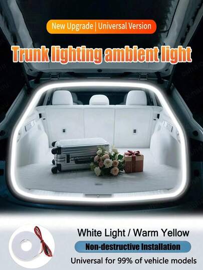 Easypie Selection 汽车后备箱氛围灯条柔性防水LED灯带内饰车内后备箱装饰灯车载高亮照明灯DIY灯隐藏安装自动感应尾门灯条