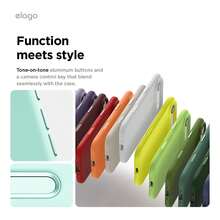 Elago Minimalist Dopamine Magnetic Liquid Silicone Case For IPhone Air, Compatible With MagSafe, Liquid Silicone Material, Protective Cover, Shockproof, Slim Phone, Fashion, Velvet - For Men, For Women, Luxury, Fashion, High Quality - Bầu trời xanh biếc - Xem 4