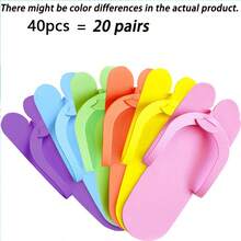 40 piezas de Chanclas de espuma desechables - Chanclas universales sin aroma para el cuidado de los pies, salón de uñas, spa, ducha y uso en la playa