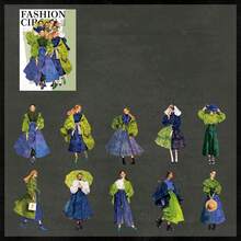 20 件/包复古人物贴纸，创意美学贴纸贴花，DIY 装饰拼贴工艺材料，节日礼物，个性化剪贴簿学校用品 - 彩色 - 查看 19