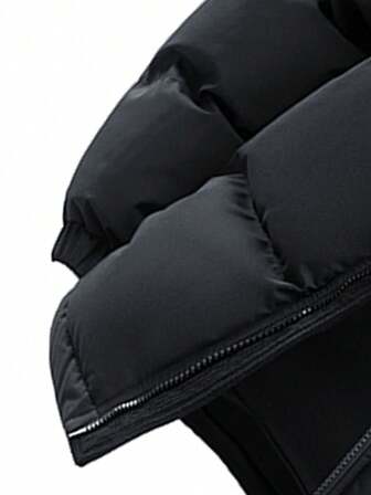 Plusstorlek Herr Vindtät, Förtjockad Varm Avslappnad Hoodad Långärmad Vadderad Kappa