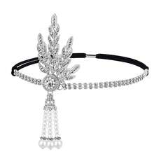 D EXCEED 1PC 1920's Flapper Headband For Women Gatsby Headpiece Faux Pearl Headdress Flapper Hair Accessories Suitable For Roaring Theme Party, Wedding, Halloween - Multicolor - View 24