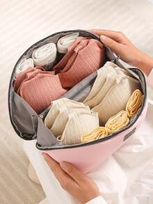 1pc Daily Underwear Storage Bag, Intimate Underwear Storage Bag, Large-Capacity Travel Clothing Storage Bag, Home Intimate Underwear Storage Bag, Bedroom Clothing Storage Bag, Suitable For Intimate Clothing, Bras And Underwear, Socks Storage, Suitable For Home Storage, Storage, Organization, Home Clothing Organization Essentials, Back-To-School Dormitory Clothing Storage Essentials, Convenient Travel Underwear Organization Essentials.