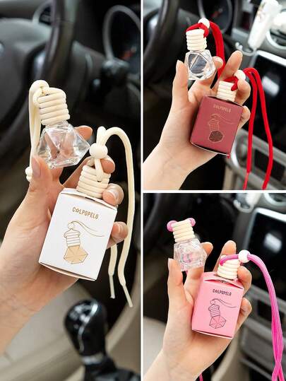 1pc 8ml Car Long Lasting Light Fragrance Pendant Car Air Freshener Hanging, Cute Car Air Diffuser, Long Lasting Car Home Air Freshener, Car Freshener For Women Men, Remove Odors Long Lasting Fragrance Valentine's Day Supplies Wedding Supplies