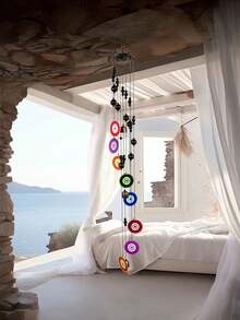 Carillones de viento coloridos para exteriores, carillones de metal artesanales de 35 pulgadas, adecuados para jardines al aire libre. Tonos profundos, regalos perfectos para mujeres, madres, abuelas, cumpleaños y celebraciones de inauguración de casa