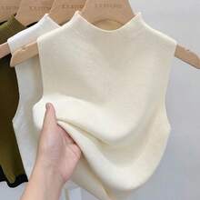 1件装女士针织仿领，黑色、白色、米色、绿色、黄色，适用于连衣裙和圣诞装饰 - 韓版時尚百搭假領子 - 查看 5