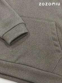 Sudadera Gris con Capucha para Mujer Estilo Moderno y Versátil con Bolsillo Canguro – Ideal para Look Casual y Urbano - Gris - Ver 3