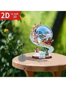 2D Ensemble de peinture de diamants de Noël, décoration de bureau - Peinture de diamants du Père Noël et du renne bonhomme de neige, décoration de Noël Peinture de diamants, ensemble de décoration de bureau Peinture de diamants, décoration de Noël Peinture de diamants DIY, cadeau d'artisanat de Noël DIY - Multicolore - Voir 4