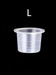 100/1000 Pieces S/M/L Disposable Tattoo Without Base, Ink Cup, Plastic Pigment, Transparent Bracket, Container Cap, Tattoo Permanent Makeup Micro Coating Supply - Clear - View 8