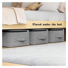 1pc Household Non-Woven Soft Fabric Storage Bag, Non Steel Frame Blanket Storage Bag, Bed Bottom Storage Bag, Clothing Blanket Storage Bag, Mobile Organization Large Capacity Storage Box, Suitable For Cabinets, Travel, School, School Supplies, Foldable Storage Bags, Clothes, Blankets, Storage Bags, Breathable Zipper Storage Bags, Suitable For Bedroom Storage Bags With Transparent Windows - Multicolor - View 12