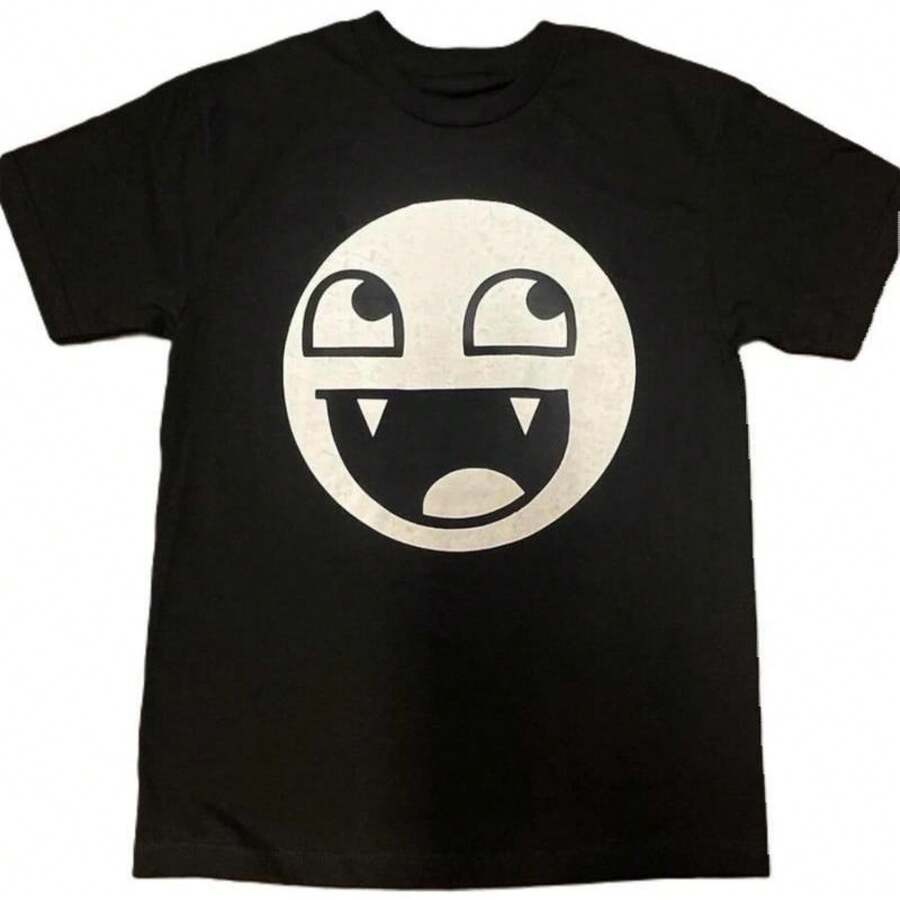 [100% Cotton] Epic Face Vampire T Shirt Y2K Goth Emo Scene Tapout   Golf Gift T-Shirt For Men And Women - màu đen - Xem 1
