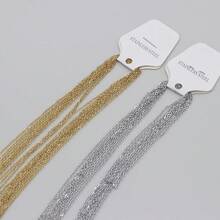 1/10/5pcs Stainless Steel Flattened Cross Chain With Lobster Clasp, DIY Jewelry Accessories - Multicolor - View 1