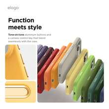 Elago Minimalist Dopamine Magnetic Liquid Silicone Case For IPhone 17 Pro Max, Compatible With MagSafe, Liquid Silicone Material, Protective Cover, Shockproof, Slim Phone, Fashion, Velvet - For Men, For Women, Luxury, Fashion, High Quality - Sunshine - 查看 4