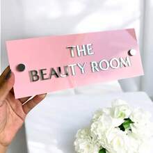 Signalétique acrylique 3D personnalisée pour portes/murs avec supports de montage, idéale pour les salons modernes, les spas, les cliniques et les espaces commerciaux.